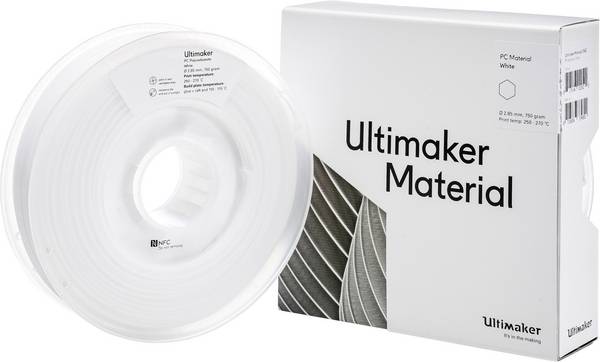 UltiMaker 8718836374890 PCA - M3577 White 750 - 212674 Filament PC (Polycarbonat)  2.85 mm 750 g Weiß  1 St.