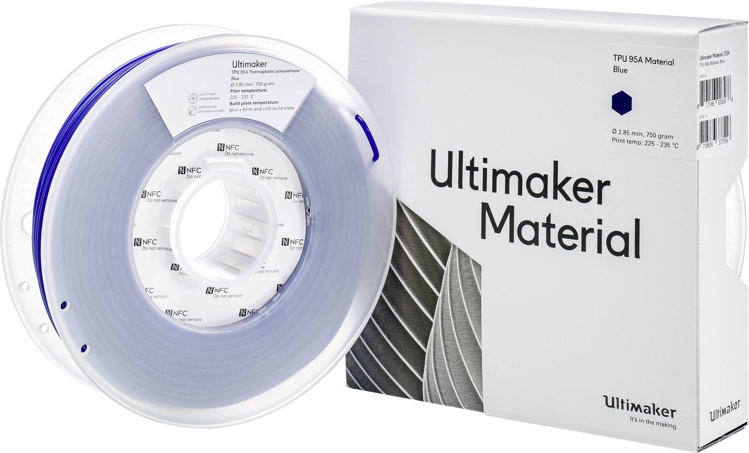 ULTIMAKER B.V. TPU - M0369 Blue 750 - 215194 Filament semiflexibel 2.85 mm 750 g Blau