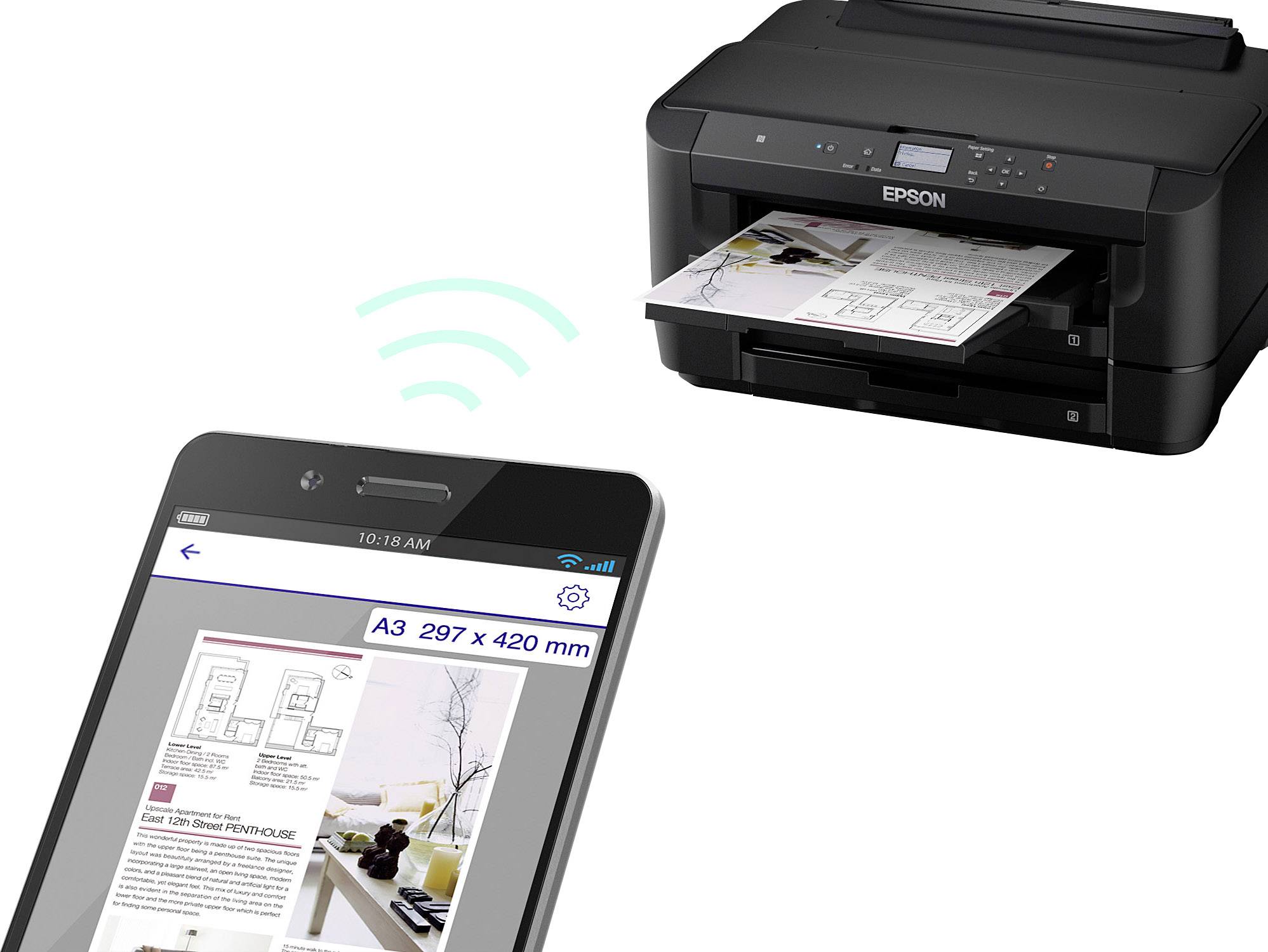 Epson WorkForce WF-7210 DTW Drucker Tintenstrahl Farbe A3 Duplex, LAN, WLAN-8