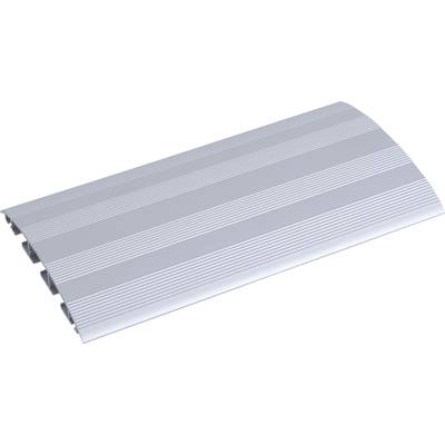 Metallische Abschlusskante mit Rillen, geeignet für Bodenbeläge. Quadratisches Profil für festen und sicheren Abschluss.