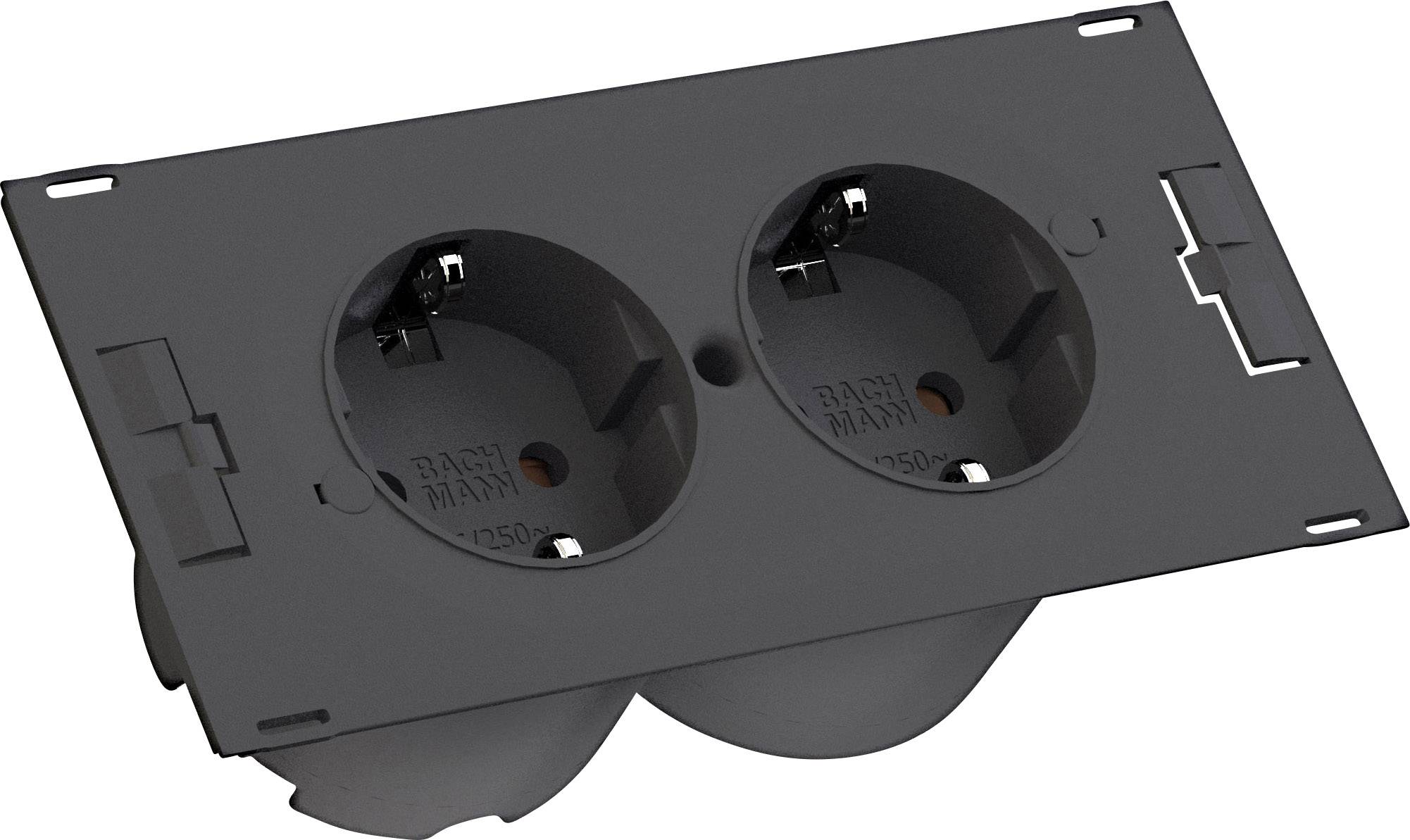 Bachmann 4953490 Stekkerdoosmodule zonder schakelaar Zwart 20.00 cm