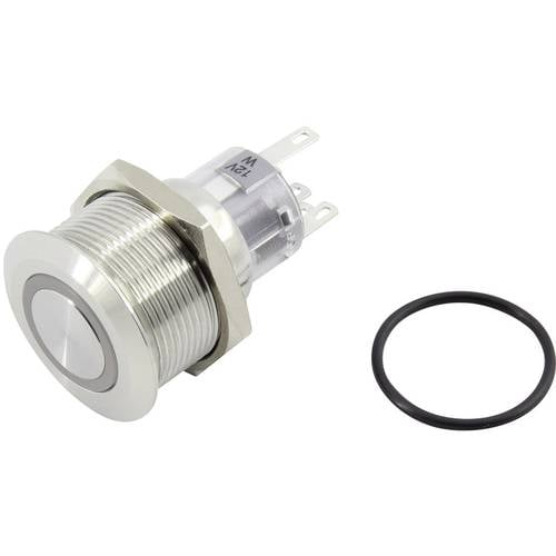 TRU COMPONENTS 1602486 TC-GQ22-A-11E/B/12V/S203 Drucktaster 250 V 5 A 1 x Aus/(Ein) tastend Blau IP65 1 St.