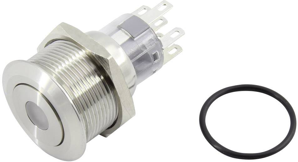 TRU COMPONENTS 1602495 TC-GQ22-A-22D/B/12V/S203 Drucktaster 250 V 5 A 2 x Aus/(Ein) tastend Blau IP65 1 St.