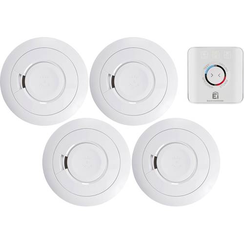 Ei Electronics Funk-Rauchwarnmelder 5er Set inkl. 10 Jahres-Batterie, vernetzbar