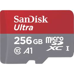 Image of SanDisk Ultra® microSDXC-Karte 256 GB Class 10, UHS-I A1-Leistungsstandard, inkl. Android-Software, inkl. SD-Adapter