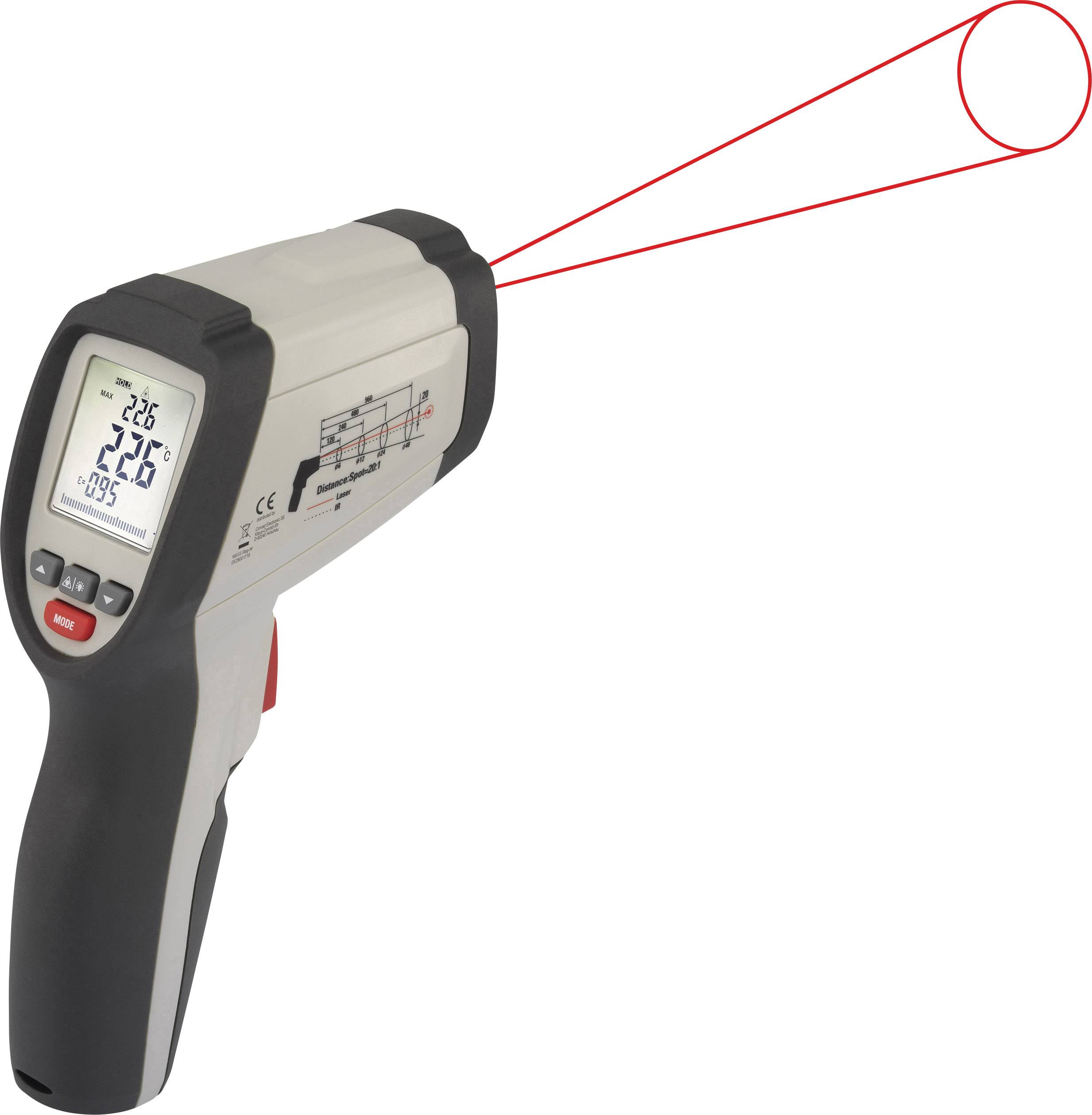 Laser Pyrometer Temperaturmessgerät Infrarot Thermometer Infrarotthermometer 