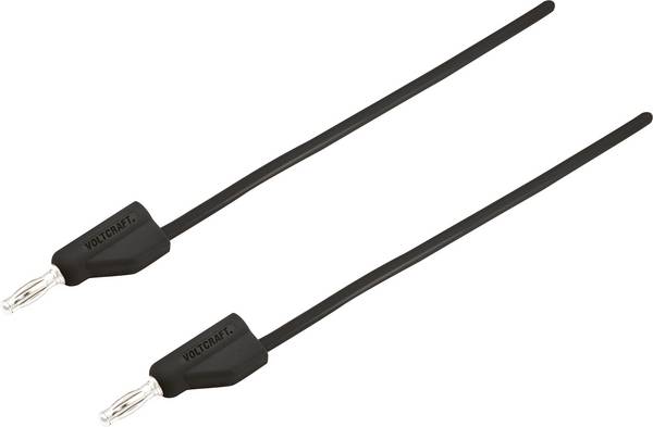 VOLTCRAFT MSB-300 Messleitung Lamellenstecker 4 mm Silikon 1.50 m Schwarz 1 St.