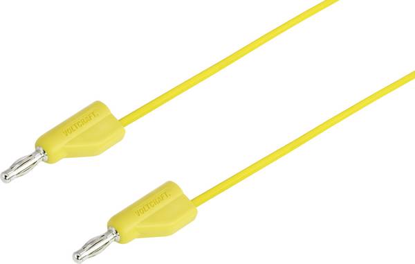 VOLTCRAFT MSB-300 Messleitung Lamellenstecker 4 mm Silikon 1.00 m Gelb 1 St.
