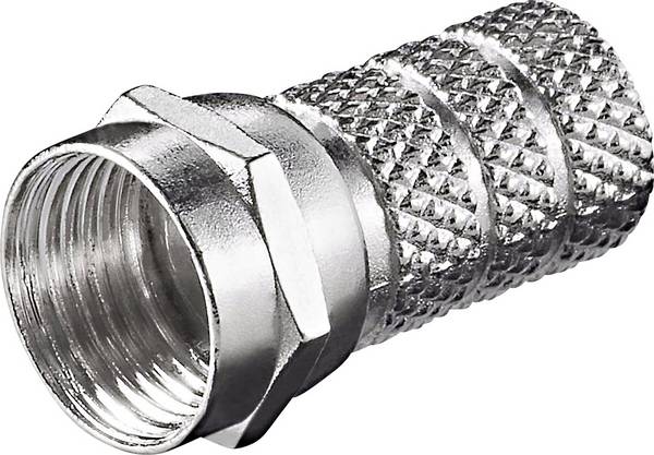 Goobay Aufdreh-F-Stecker 5,2 mm Zink-Nickel Zink
