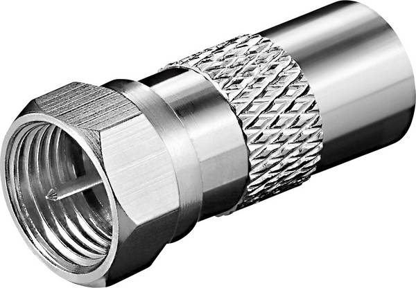 Goobay F-Adapter: F-Stecker > Koax-Stecker Kupfer Kupfer