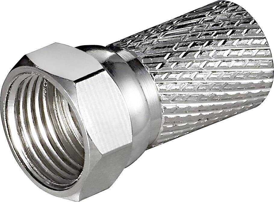Goobay Aufdreh-F-Stecker 7,0 mm - Aufdreh-Adapter aus Zink mit Nickelkontakten-0