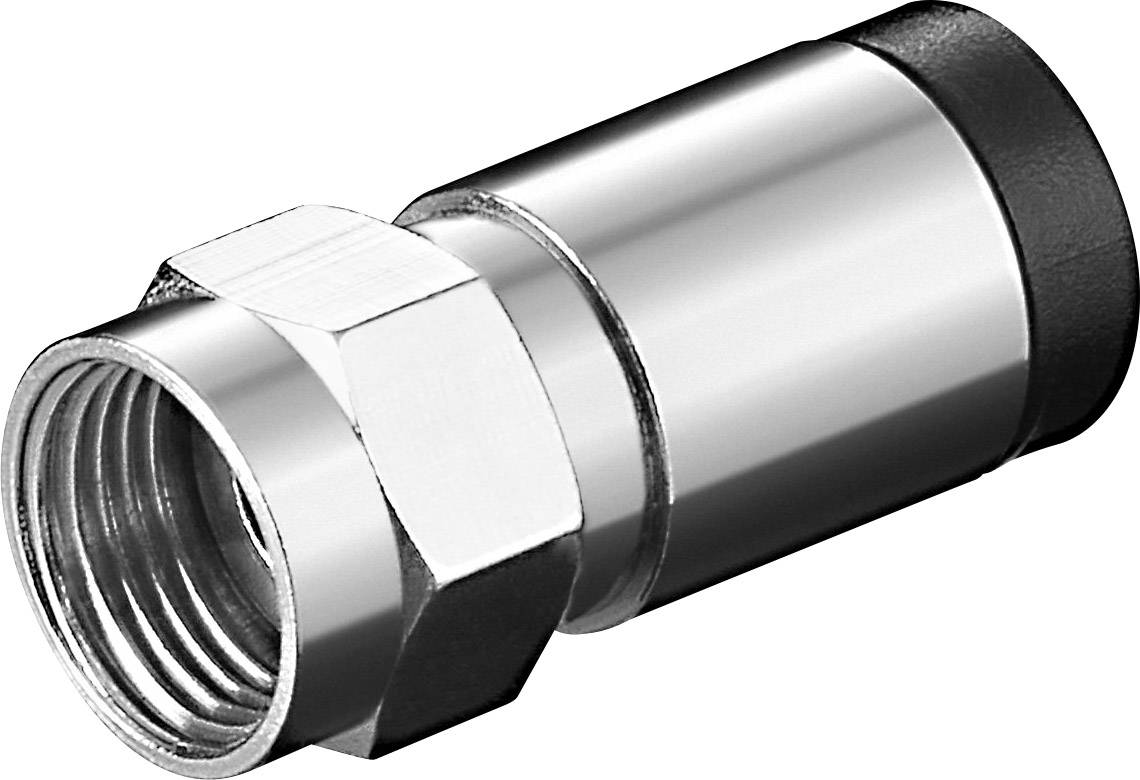 Goobay Kompressions-F-Stecker 7,0 mm - Kompressions-Adapter aus Zink mit Nickelkontakten-0
