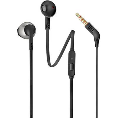JBL T205   In Ear Kopfhörer kabelgebunden  Schwarz  Headset