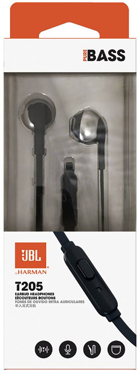 JBL T205 In Ear Kopfhörer kabelgebunden Schwarz Headset-3