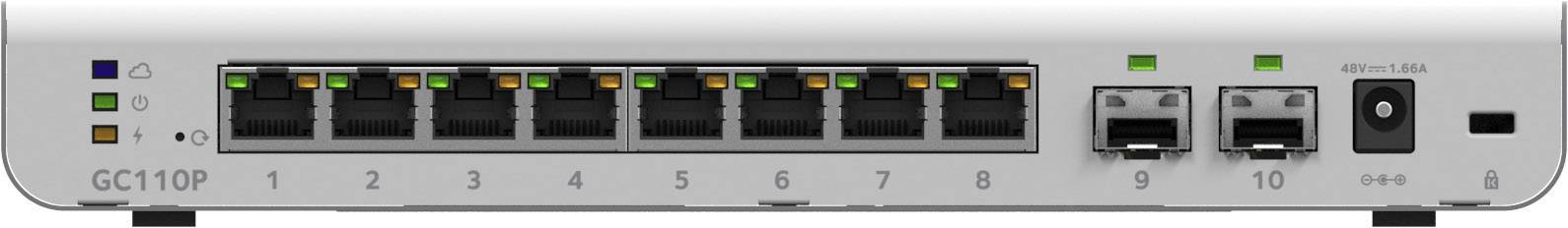 NETGEAR Insight Managed GC110P - Switch - L2+ - Smart - 8 x 10/100/1000 (PoE) + 2 x Gigabit SFP - Desktop, wandmontierba-2