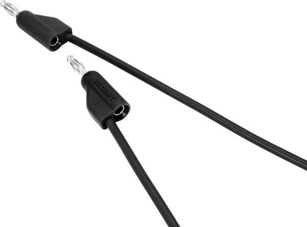 VOLTCRAFT MSB-100 sw 1m Messleitung Stecker 4 mm Stecker 4 mm 1 m Schwarz 1 St.