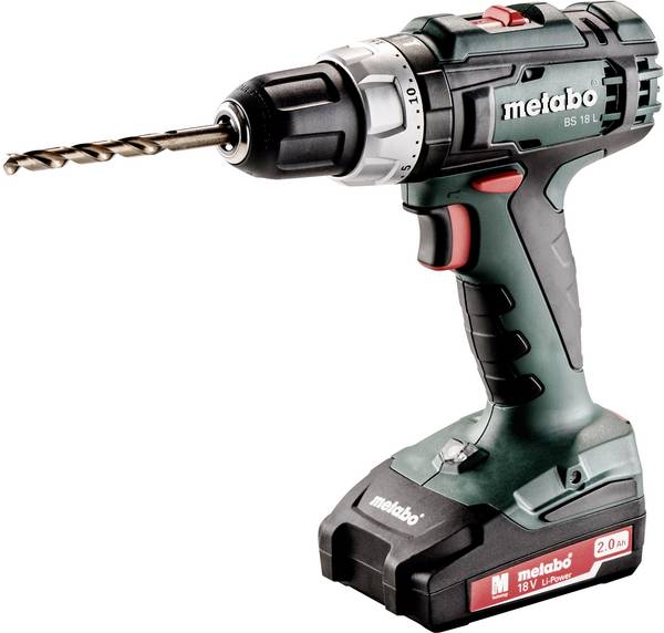 Metabo BS 18 L 602321500 Akku-Bohrschrauber  18 V 2 Ah Li-Ion inkl. 2. Akku, inkl. Koffer