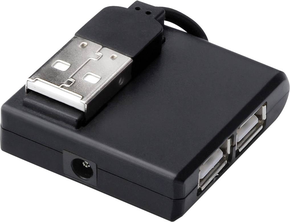 Digitus DA-70217 USB-Hub 4 Port USB-A USB 2.0 480 MBit/s Schwarz DA-70217