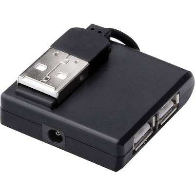 Digitus DA-70217 4 Port USB 2.0-Hub  Schwarz