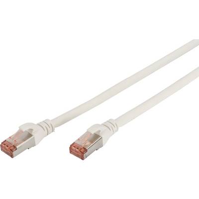 Ein weißes Netzwerkkabel mit zwei RJ-45-Steckern, das für Internet- oder Netzwerkverbindungen verwendet wird.