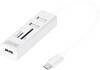 Digitus DA-70243 USB-Hub 3 Port USB-A, SD, microSD USB 2.0 480 MBit/s mit USB-C® Stecker, mit Aluminiumgehäuse, mit OTG-Funktion, mit eingebautem SD-Kartenleser, Metallgehäuse Aluminium DA-70243