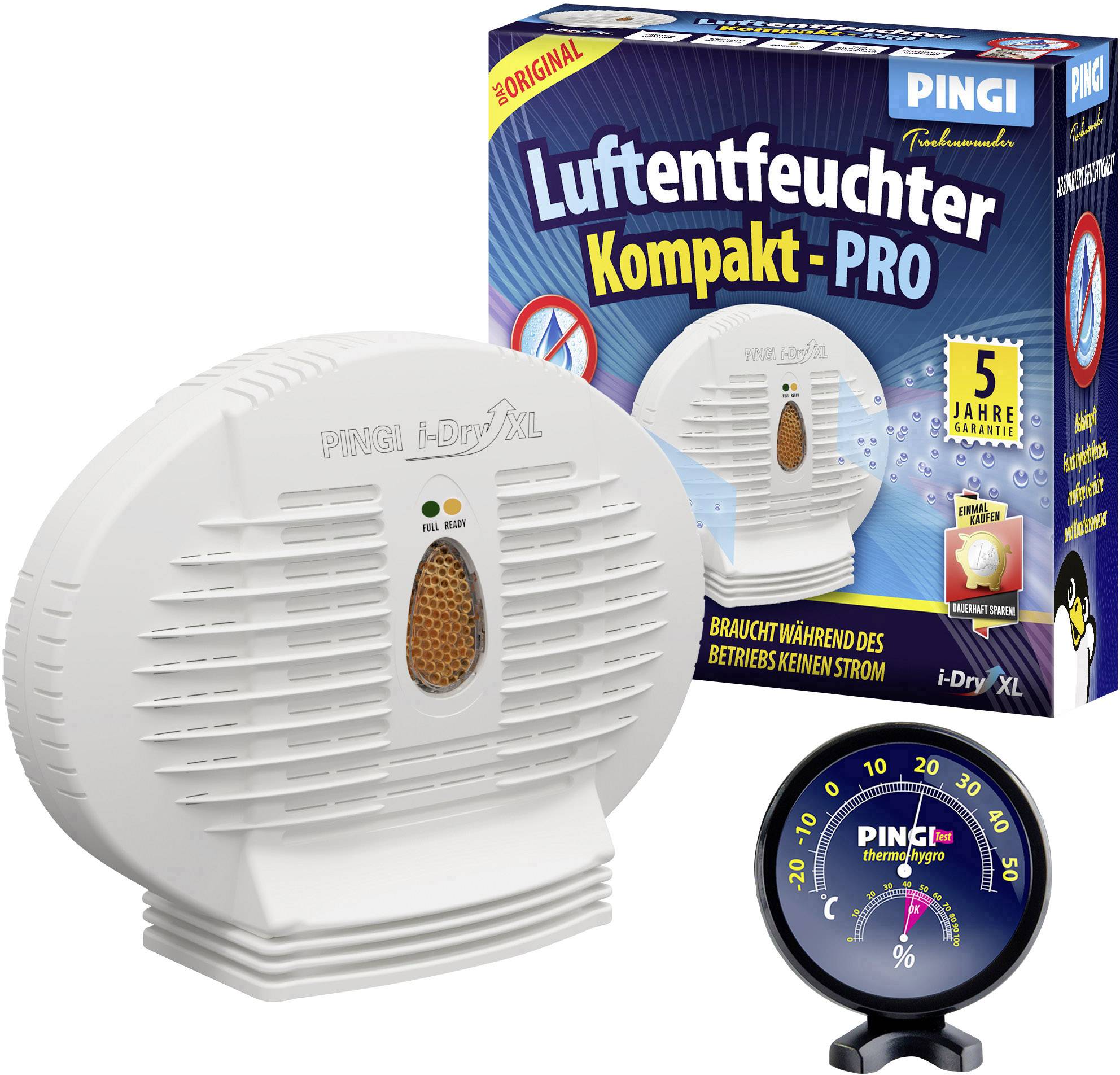 19,99 € // 1 kg Luftentfeuchter Pingi 2x 500g Hygrometer wiederverwendbar 1 kg