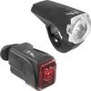 M-Wave Fahrradbeleuchtung Set ATLAS K10 USB LED akkubetrieben Schwarz