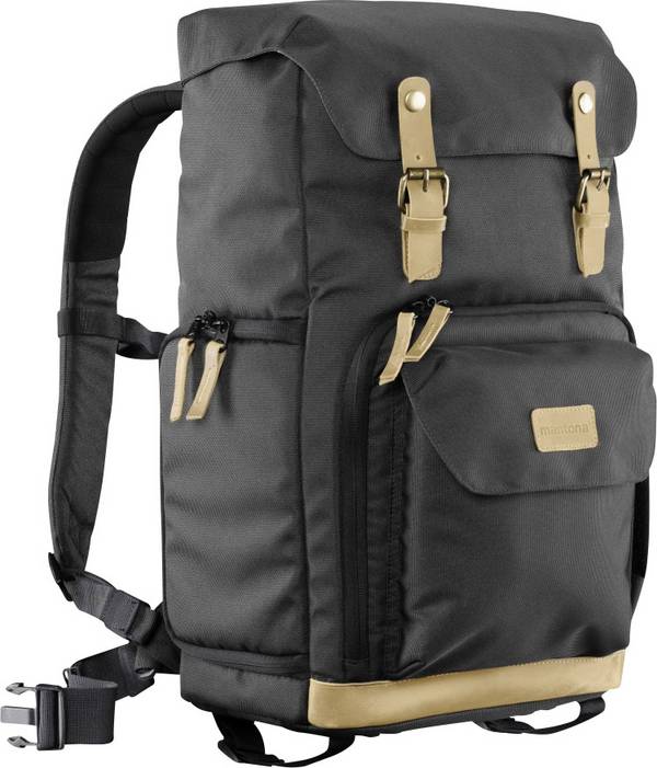 mantona Luis - Rucksack für Kamera - Nylon, Leder