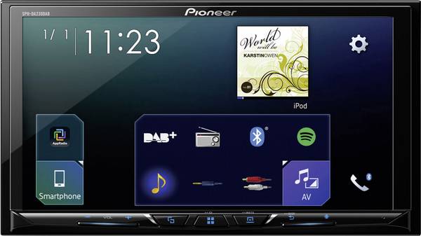 Pioneer SPH-DA230DAB Doppel-DIN Moniceiver AppRadio, DAB+ Tuner, Anschluss für Rückfahrkamera, Bluetooth®-Freisprecheinrichtung