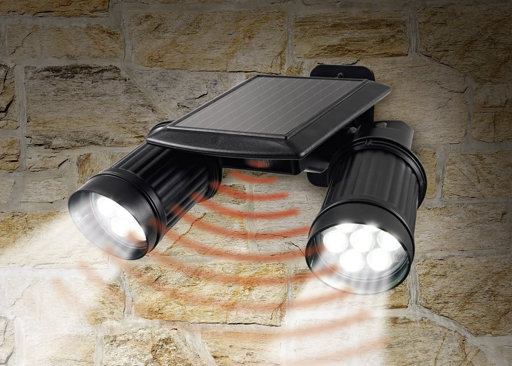 easymaxx Security SolarAußenstrahler mit Bewegungsmelder 08434 Schwarz