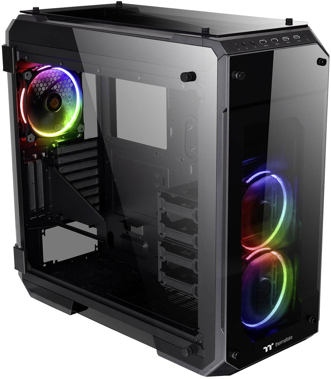MidiTower PCGehäuse Thermaltake View 71 TG Schwarz 2 vorinstallierte