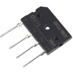 Image of IXYS GBO25-16NO1 Brückengleichrichter SIP-4 1600 V 25 A Einphasig