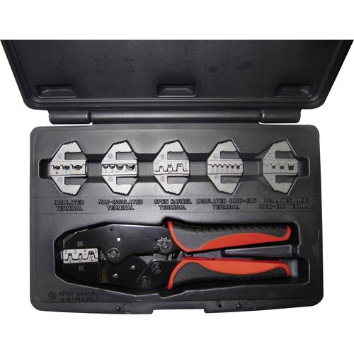 Thumbnail - WKK 60166 Crimpzangen-Set Isolierte Kabelschuhe, Isolierte Aderendhülsen, Unisolierte Flachsteckverbinder, Unisolierte Q...