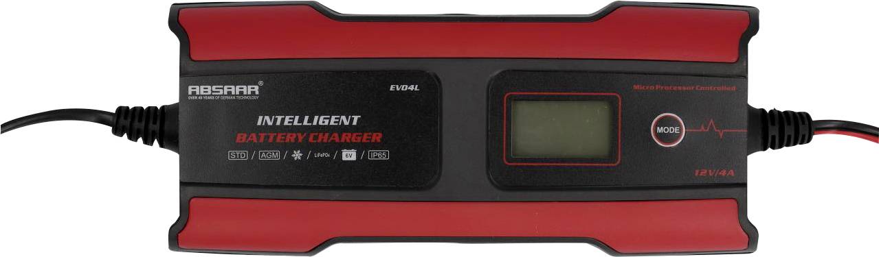 Absaar EVO 4.0 158004 Automatikladegerät 12 V, 6 V 2 A 4 A Absaar Batterie Ladegerät Evo 4.0 (Ladestrom: 4 A, Geeignet