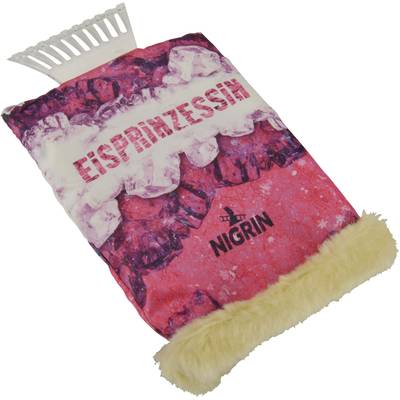 NIGRIN Eisprinzessin Kunststoff Eiskratzer / Schneebesen mit Handschuh (L x  B x H) 3 x 16.5 x 30 cm Pkw Pink
