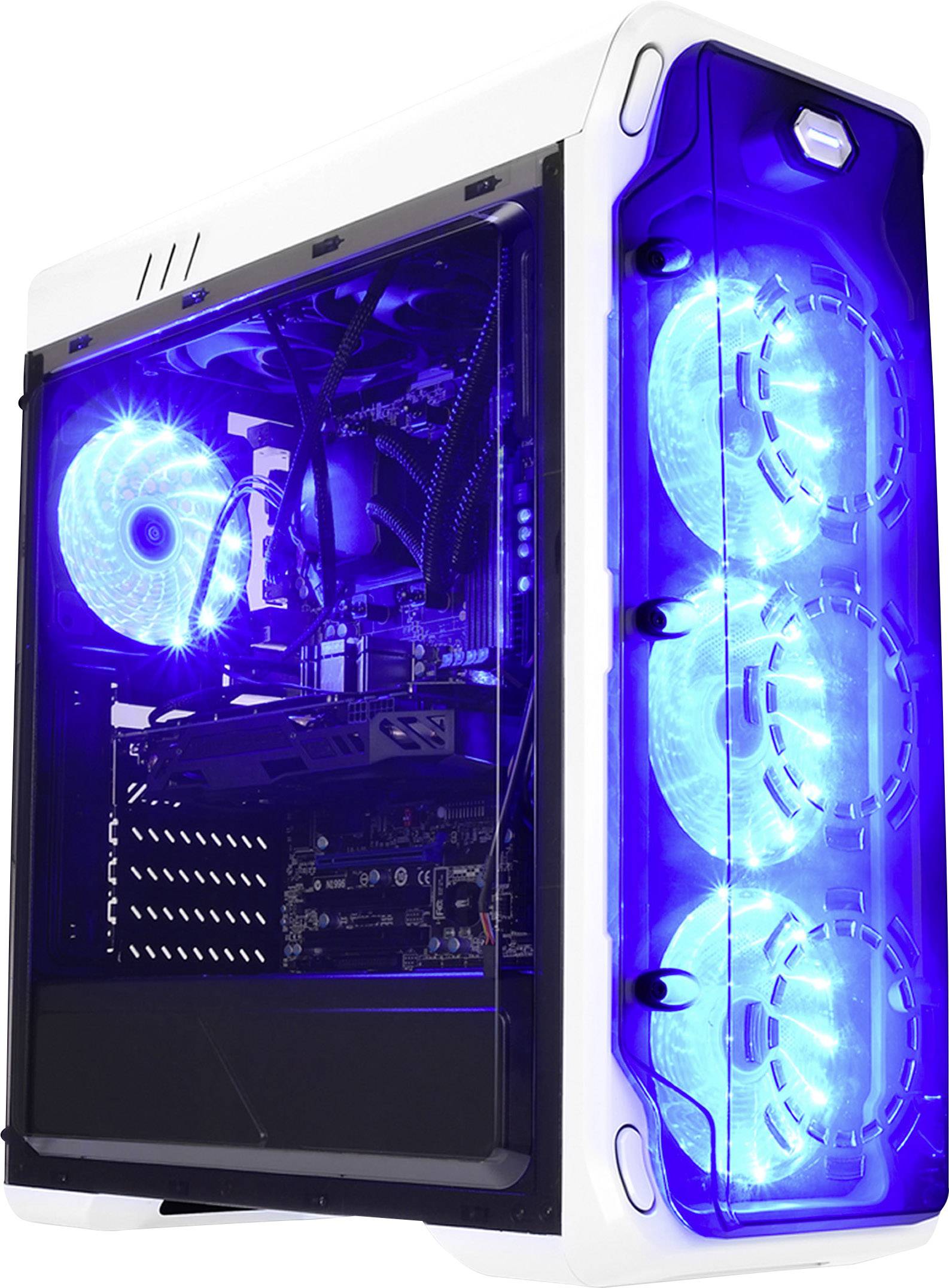 LC-POWER Gaming 988W Blue Typhoon Midi Tower Gaming Gehäuse mit Seitenfenster