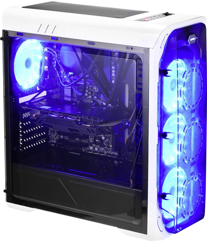 MidiTower PCGehäuse, GamingGehäuse LCPower LC988WON Weiß 4