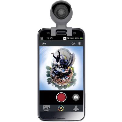 GoXtreme 360° Android 360 Grad Panorama-Kamera   Schwarz, Grau Gehäuse (Body), inkl. Tasche 360°