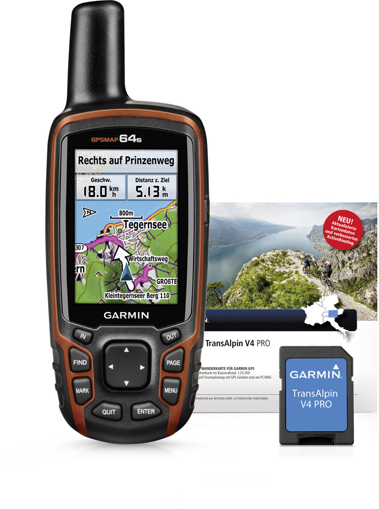 Garmin GPSMap 64s + TOPO Deutschland V8 Pro Outdoor Navi