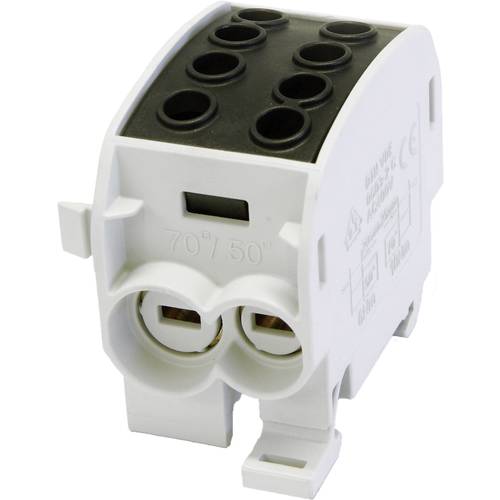 HoraeTec 080310-4-3 Hauptleitungsabzweigklemme Messing, PA Lichtgrau (RAL 7035), Tiefschwarz (RAL 9005) 1polig 160 A 690...