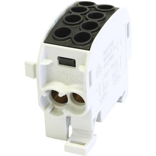 HoraeTec 080210-4-3 Hauptleitungsabzweigklemme Messing, PA Lichtgrau (RAL 7035), Tiefschwarz (RAL 9005) 1polig 125 A 690...