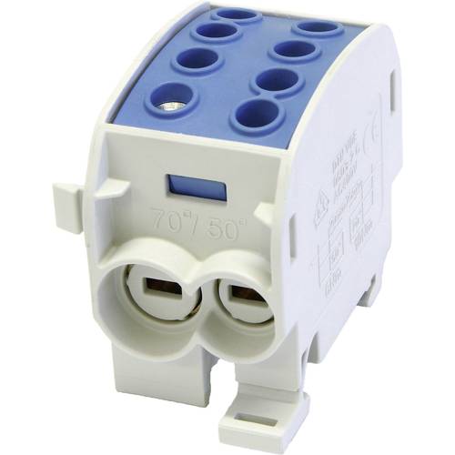 HoraeTec 080310-1-3 Hauptleitungsabzweigklemme Messing, PA Lichtgrau (RAL 7035), Lichtblau 1polig 160 A 690 V Leiter-Typ...