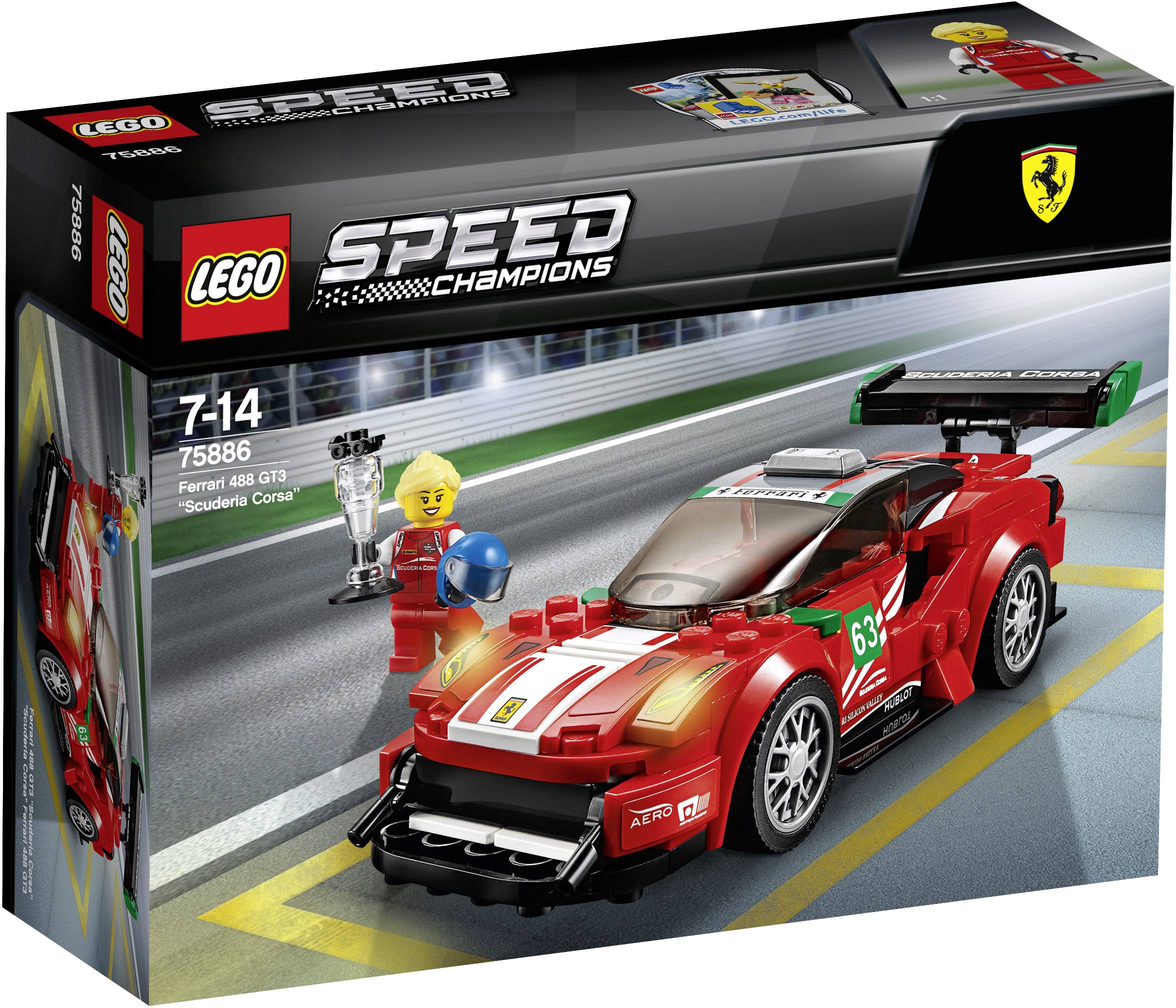 75886 Lego Speed Champions Ferrari 488 Gt3 Scuderia Corsa