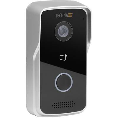 Technaxx TX-82  IP-Video-Türsprechanlage WLAN, LAN Komplett-Set 1 Familienhaus Silber, Schwarz