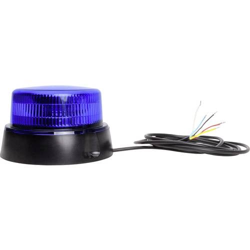 WAS Rundumleuchte W126 Double Flash 867.4DSYNC 12 V, 24 V über Bordnetz Schraubmontage Blau