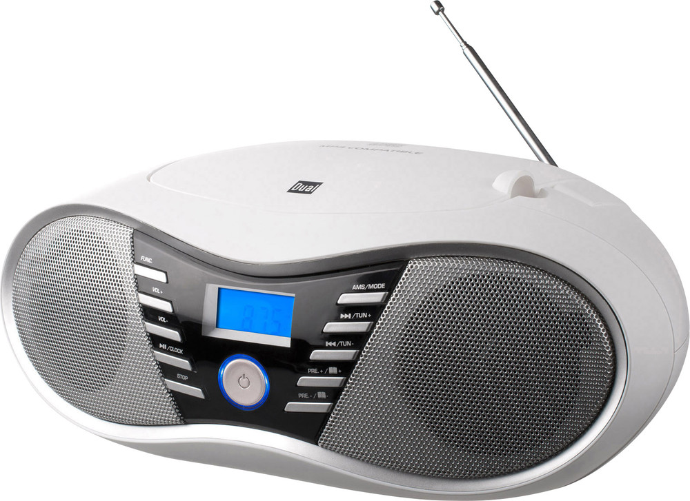 UKW CDRadio Dual P 60 BT AUX, Bluetooth®, USB, UKW Weiß