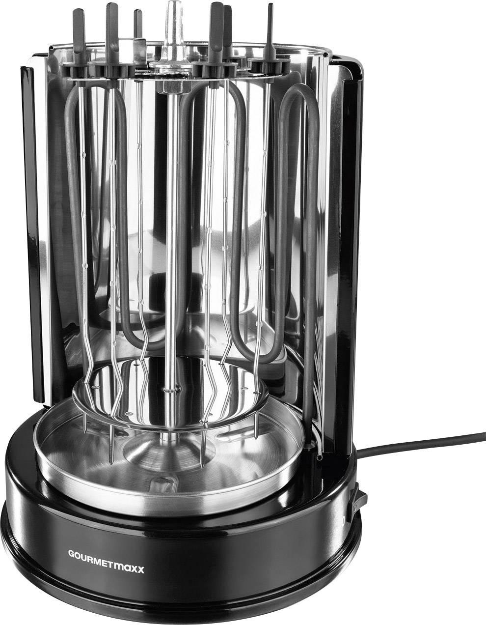 GourmetMaxx 05914 Stand Dönergrill mit Grillspieß Schwarz, Edelstahl
