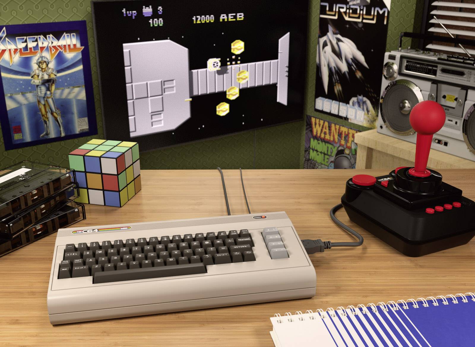 Retro Games The C64 mini Retro Konsole Grau inkl. installierte Spiele-2