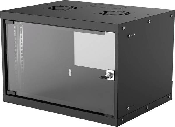 Intellinet Basic Line 6HE 19 Zoll Wandgehäuse (B x H x T) 540 x 353 x 400 mm 6 HE Schwarz (RAL 9005)