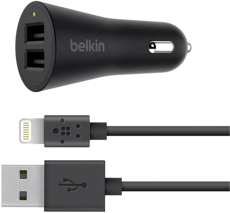 Belkin BoostUp Dual LTG F8J221bt04 BLK USB Ladegerät KFZ Pro Mate Robust QC3 silver Robust QC3silver USB Ladegerät